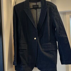 Brand new banana republic factory long and lean denim blazer sz 32/14